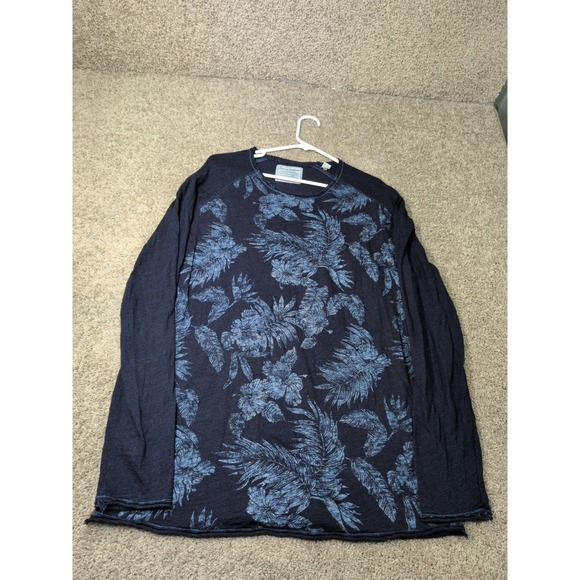 Tommy Bahama Other - Tommy Bahama Jeans Mens Large Blue Tropical Floral Long Sleeve Cotton Shirt L